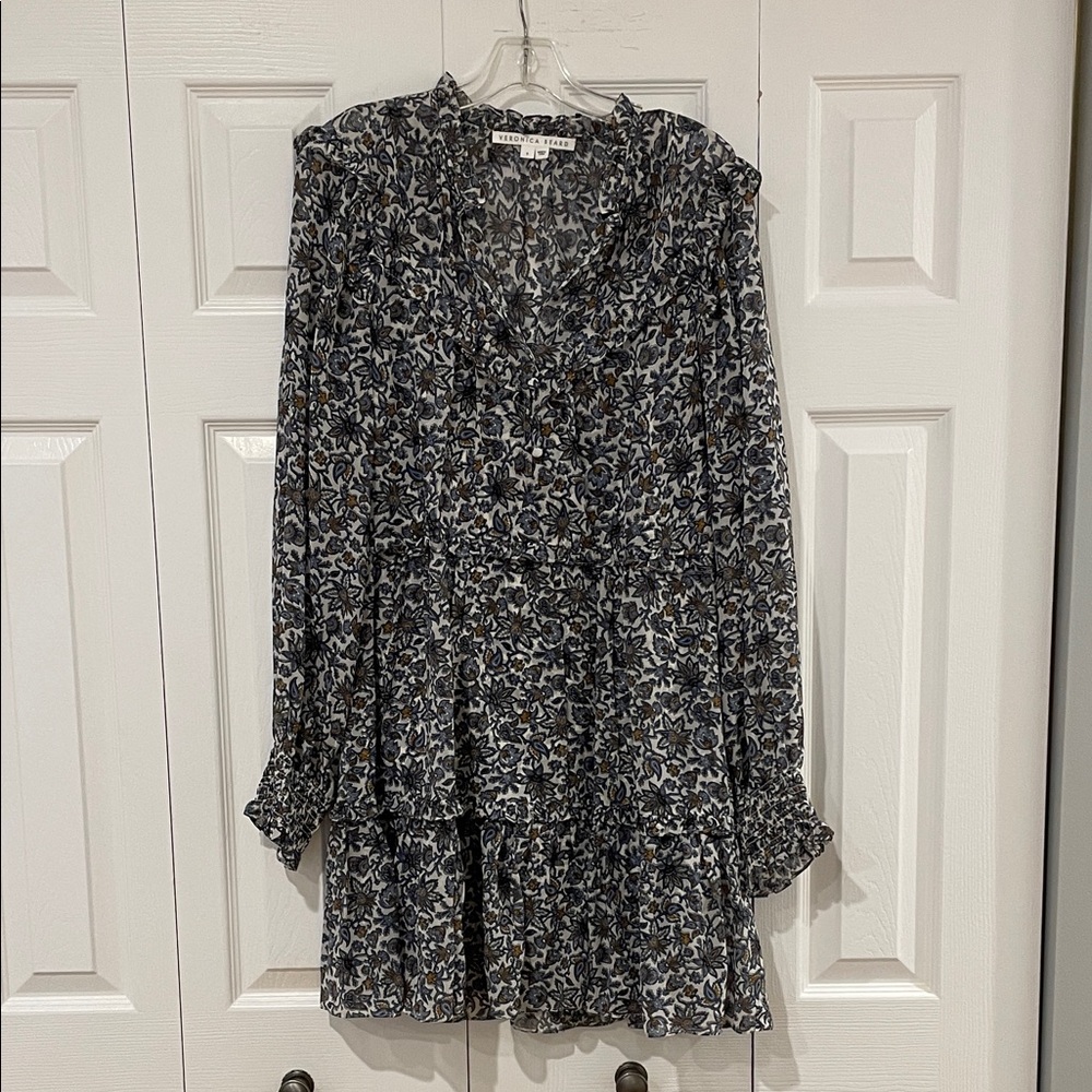 Veronica Beard Blue and White Floral Dress